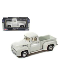 1956 Ford F-100 Pickup Truck White 1/24 Diecast Model Car by Motormax