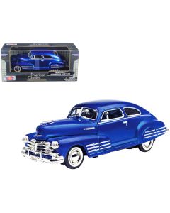 1948 Chevrolet Aerosedan Fleetline Blue 1/24 Diecast Model Car by Motormax