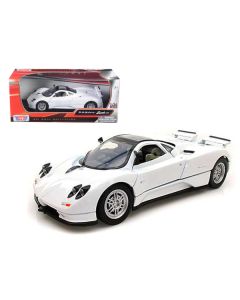 Pagani Zonda C12 White 1/24 Diecast Car Model by Motormax