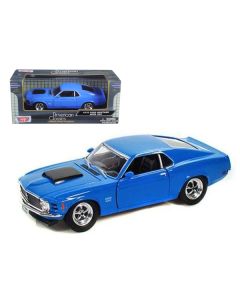 1970 Ford Mustang Boss 429 Blue 1/24 Diecast Model Car by Motormax