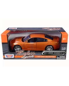 2011 Dodge Charger R/T Hemi Metallic Orange 1/24 Diecast Model Car by Motormax