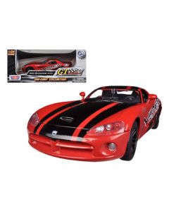 2003 Dodge Viper SRT-10 #8 Red with Black Stripes "GT Racing" Series 1/24 Diecast Model Car by Motormax