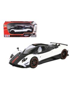 Pagani Zonda 5 Cinque White and Black 1/18 Diecast Model Car by Motormax