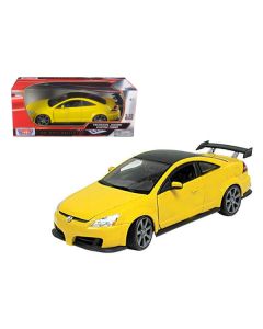 2003 Honda Accord Custom Tuner Yellow 1/18 Diecast Model Car by Motormax