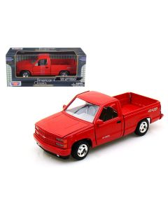 1992 Chevrolet SS 454 Pickup Truck Red 1/24 Diecast Model by Motormax