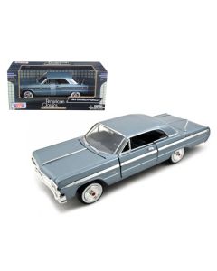 1964 Chevrolet Impala Blue 1/24 Diecast Model Car by Motormax