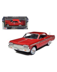 1964 Chevrolet Impala Red 1/24 Diecast Model Car by Motormax