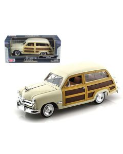 1949 Ford Woody Wagon Beige 1/24 Diecast Model Car by Motormax