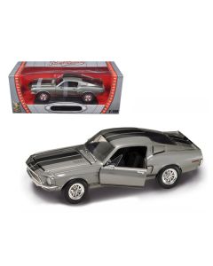 1968 Shelby GT 500KR Silver 1/18 Diecast Model Car by Road Signature