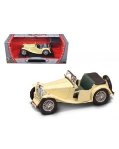 1947 MG TC Midget Yellow 1/18 Diecast Model Car by Road Signature