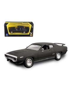 1971 Plymouth GTX Matt Black 1/43 Diecast Model Car by Road Signature