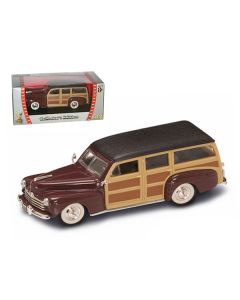 1948 Ford Woody Burgundy 1/43 Diecast Model Car by Road Signature