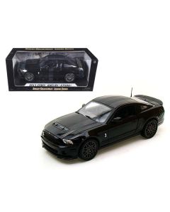 2013 Ford Shelby Mustang Cobra GT500 SVT Black with Black Stripes 1/18 Diecast Car Model by Shelby Collectibles