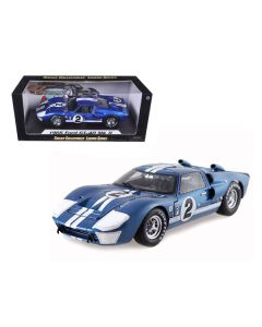 1966 Ford GT40 GT 40 Mark II #2 Blue 12 Hours of Sebring 1/18 Diecast Car Model by Shelby Collectibles