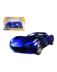 2009 Chevrolet Corvette Stingray Concept Blue 1/24 Diecast Model Car by Jada 