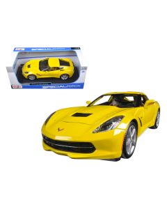 2014 Chevrolet Corvette C7 Stingray Yellow 1/18 Diecast Model Car by Maisto