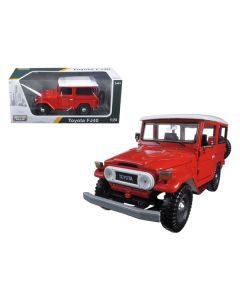 Toyota FJ40 Red with White Top 1/24 Diecast Model Car by Motormax