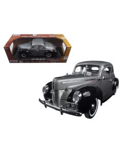 1940 Ford Deluxe Grey with Black "Timeless Classics" 1/18 Diecast Model Car by Motormax 