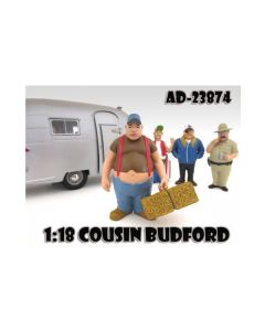 Cousin Budford "Trailer Park" Figure For 1:18 Scale Diecast Model Cars by American Diorama