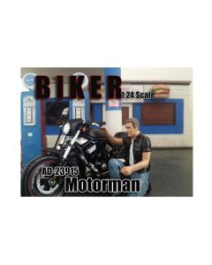 Biker Motorman Figure For 1:24 Scale Models by American Diorama