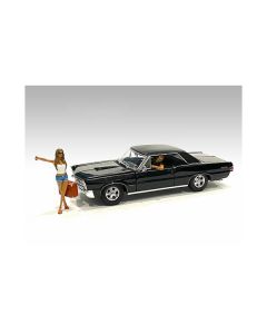 Hitchhiker 2 piece Figurine Set (White Shirt) for 1/24 Scale Models by American Diorama