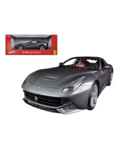 Ferrari F12 Berlinetta Grey 1/18 Diecast Car Model by Hot Wheels