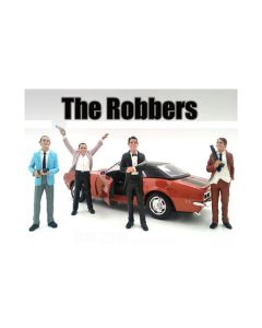 "The Robbers" 4 Piece Figure Set For 1:18 Scale Models by American Diorama