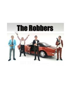 "The Robbers" 4 Piece Figure Set For 1:24 Scale Models by American Diorama