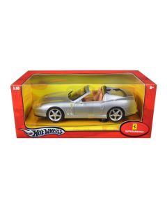 Ferrari Super America Diecast Model Silver 1/18 Diecast Model Car by Hot Wheels