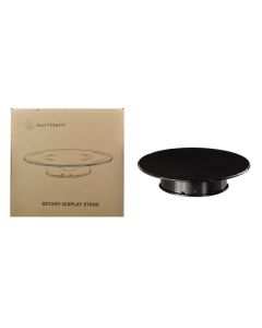 Rotary Display Turntable Stand Medium 10 Inches with Black Top for 1/64, 1/43, 1/32, 1/24, 1/18 Scale Models by Autoart