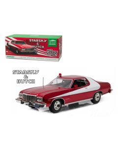 1976 Ford Gran Torino "Starsky and Hutch" Red Chrome Edition (TV Series 1975-79) 1/18 Diecast Model Car by Greenlight