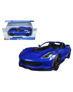 2015 Chevrolet Corvette Stingray C7 Z06 Blue Metallic 1/24 Diecast Model Car by Maisto