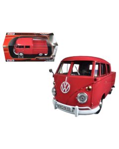 Volkswagen Type 2 (T1) Double Cab Pickup Truck Wax Red 1/24 Diecast Model Car by Motormax