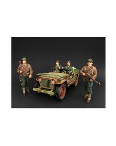 US Army WWII 4 Piece Figure Set For 1:18 Scale Models by American Diorama