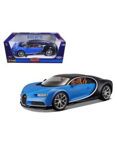 2016 Bugatti Chiron Blue 1/18 Diecast Model Car by Bburago