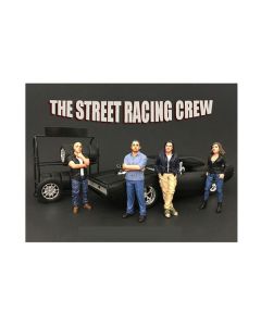 The Street Racing Crew 4 Piece Figure Set For 1:18 Scale Models by American Diorama