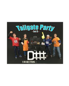 Tailgate Party Set II 4 Piece Figure Set For 1:18 Scale Models by American Diorama