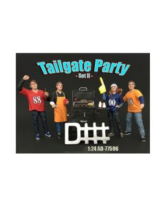 "Tailgate Party" Set II 4 piece Figurine Set for 1/24 Scale Models by American Diorama