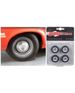 Wheel and Tire Set of 4 from 1970 Yenko Nova Dog Dish 1/18 by GMP