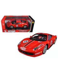 Ferrari 458 Challenge #5 Red 1/24 Diecast Model Car by Bburago