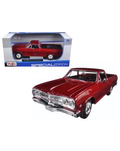 1965 Chevrolet El Camino Metallic Red 1/25 Diecast Model Car by Maisto