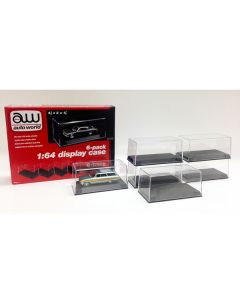 6 Collectible Display Show Cases for 1/64 Scale Model Cars by Auto World