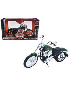 2013 Harley Davidson XL 1200V Seventy Two Green Motorcycle Model 1/12 by Maisto