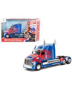 Western Star 5700 XE Phantom Optimus Prime with Robot on Chassis "Transformers 5" (2017) Movie "Hollywood Rides" Series 1/24 Diecast Model by Jada