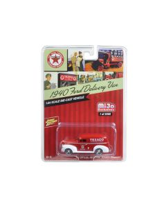 1940 Ford Delivery Van "Texaco" Red 1/64 Diecast Model Car by Johnny Lightning