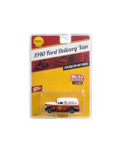 1940 Ford Delivery Van "Shell" 1/64 Diecast Model Car by Johnny Lightning