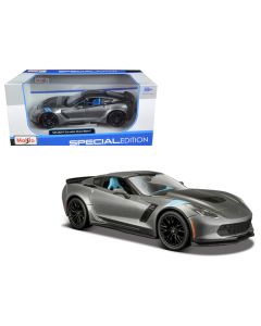 2017 Chevrolet Corvette Grand Sport Gray Metallic 1/24 Diecast Model Car by Maisto