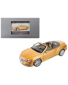 2016 Bentley Continental GT Convertible LHD Sunburst Gold 1/18 Diecast Model Car by Paragon