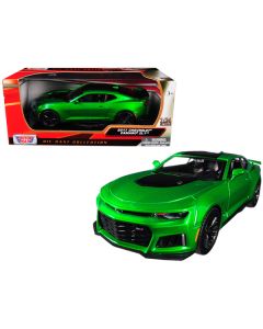 2017 Chevrolet Camaro ZL1 Metallic Green 1/24 Diecast Car Model by Motormax