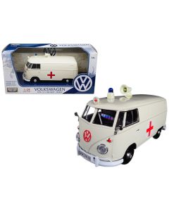 Volkswagen Type 2 (T1) Ambulance Cream 1/24 Diecast Model by Motormax